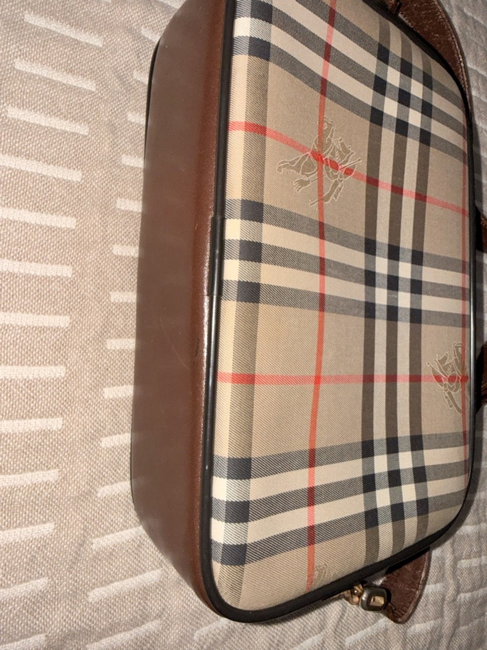 Burberrys Nova Check Shoulder Bag Canvas Beige Auth BA3222 - Picture 5 of 7